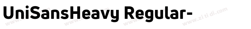 UniSansHeavy Regular字体转换 UniSansHeavy Regular字体转换